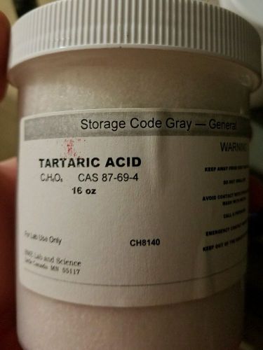 TARTARIC ACID CRYSTAL USP, 16 oz.