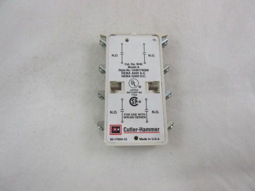 *NEW* CUTLER HAMMER W40 Auxiliary Contact 1A48174G08 *60 DAY WARRANTY*