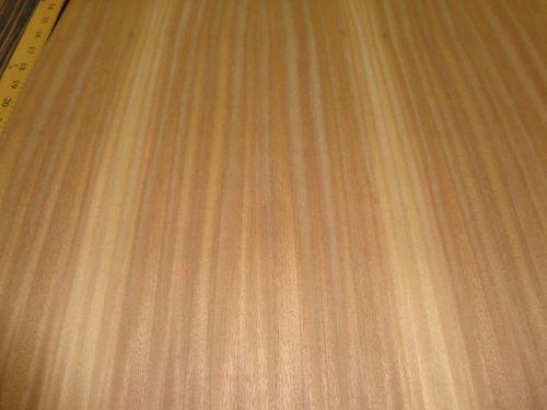 Sapele Mahogany Ribbon sap wood veneer 24&#034; x 96&#034; on paper backer &#034;A&#034; grade 1/40&#034;