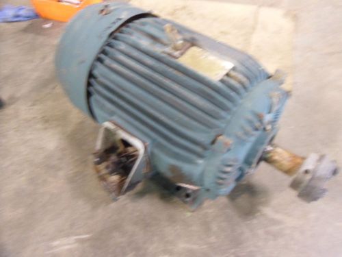 Toshiba 40hp induction motor #616700j fr:324t volt:230/460 rpm:1770 ph:3 used for sale