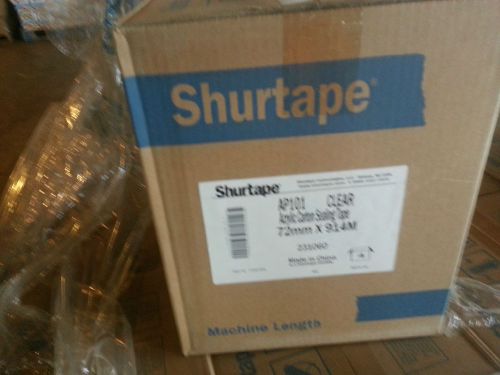 ShurTape AP101 CLEAR Carton Sealing Tape 3&#034; x 1000 yds (72mm x 914m) - 4 ROLLS