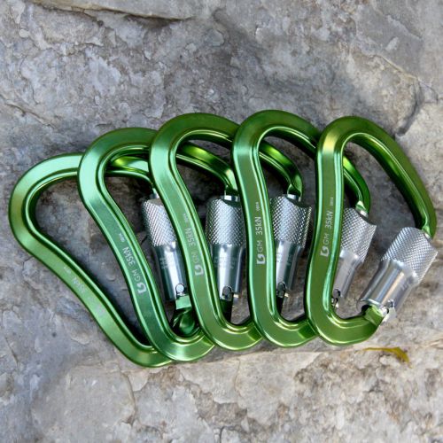 SALE 5 PACK TRIPLE LOCKING CARABINER 35KN STRONG FOR ROOFERS TOWER WORK ARBORIST