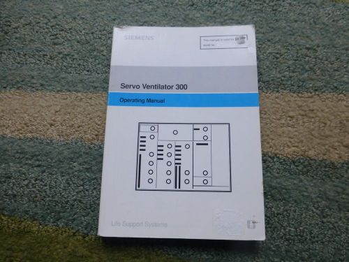 Servo Ventilator 300 operating manual
