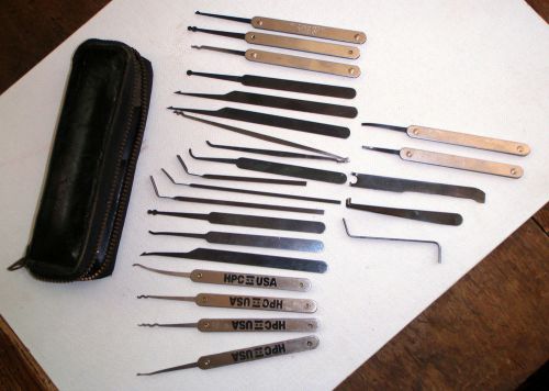 Vintage HPC Inc. Locksmith Equip, Lock Picking, Key Extraction Tool Set-24 pcs.