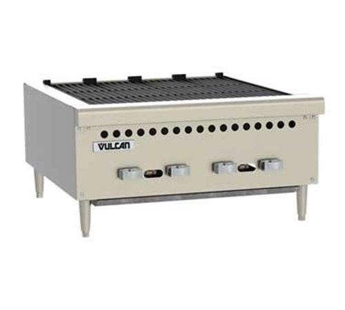 Vulcan VCRB25 Charbroiler gas countertop 25-3/8&#034; (4) 14,500 BTU cast iron...
