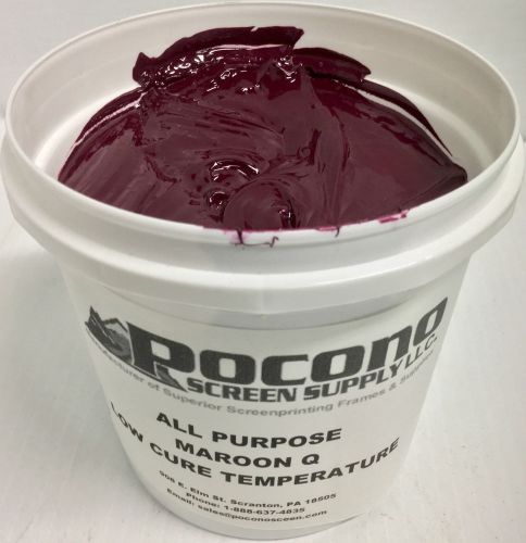 All Purpose Maroon Low Cure Temperature Ink (Gallon)