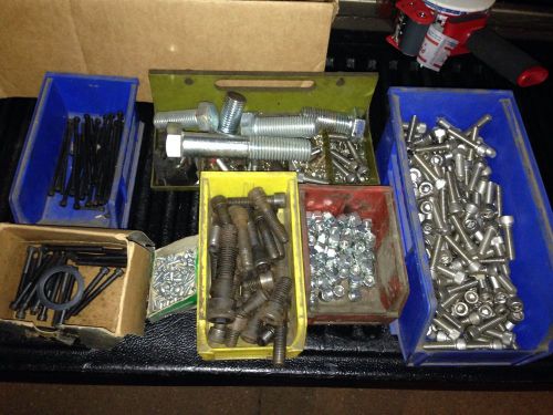 LOT OF MISC. HARDWARE.  NUTS. BOLTS. SCREWS. SET SCREWS. OVER 35 LBS. FREE SHIP
