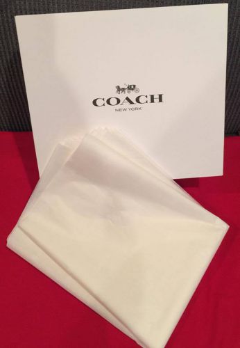 NEW COACH, Gift box 12&#039;x10&#034;x 5&#034; plus Tissue paper COACH 36&#034;x24&#034;