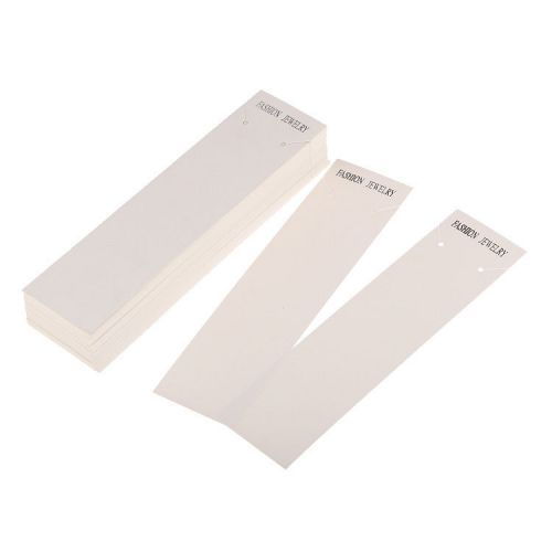 White Necklace Cards Tag Jewelry paper Display packing 25pcs 19.5*5cm