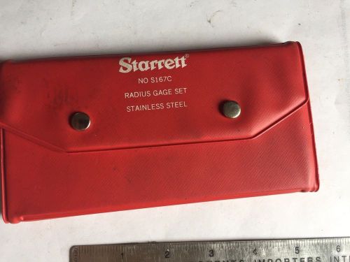 Starrett Radius Gage Set No.S167C  23 pieces 1/64&#034; to 1/2&#034; with Pouch