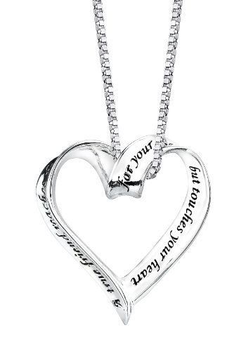 Sterling Silver &#034;A True Friend Reaches For Your Hand But Touches Your Heart&#034; 18&#034;