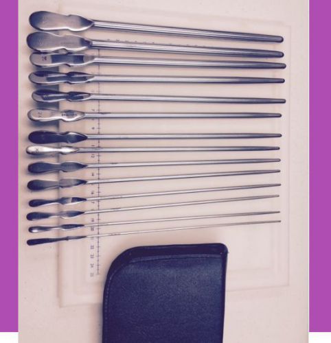 DITTEL URETHRAL SOUNDS SET OF 14 UROLOGY INSTRUMENTS  ASTM 420 German Stainless