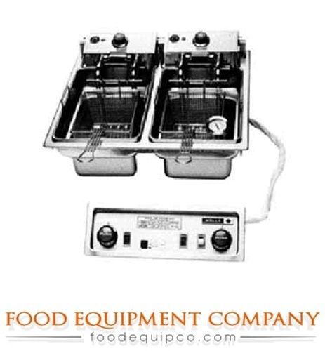 Wells F-886 Fryer drop-in electric dual pot automatic basket lifts 15-lb...