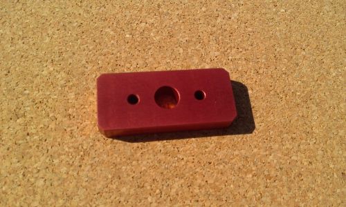 Aluminum bracket spacer red anodize