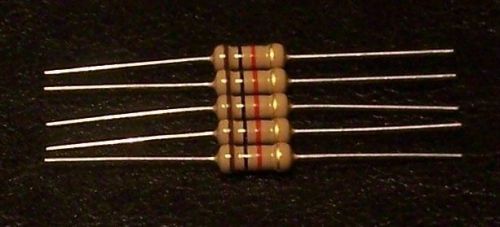 1K (1000 Ohms) 1 Watt 5% Carbon Film Resistors - 5 pcs.