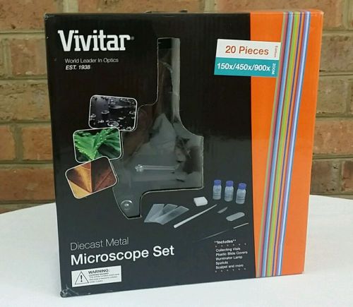 New vivitar microscope set diecast metal homeschool learning for sale