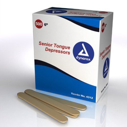 Tongue Depressors Regular 6 Inches X 3/4 Inches - 500 Ct