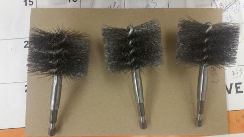 RIDGID 93742 2&#034; FITTING BRUSH 3 PACK WITH 1/4 DRIVER SHANK FREE SHIP