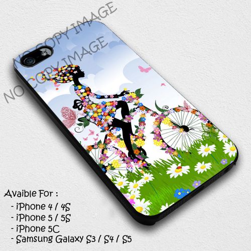 Flower Lawn Bike Girl Sign Iphone Case 5/5S 6/6S Samsung galaxy Case