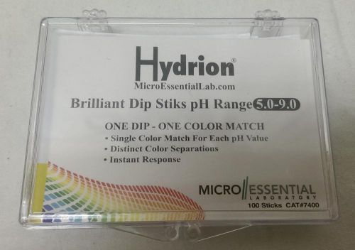 Micro Essential 7400 Brilliant Dip Stik Insta Check Plastic pH 5-9 pH 100 Sticks