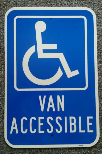 Handicap Parking Sign Legend &#034;van Accessible&#034; With Graphic 12&#034; Length 18&#034;