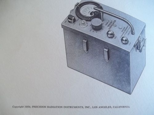 Original Scintillator Model 111B Operation + Maintenance Manual Booklet 14 pgs
