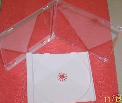 1200 HIGH QUALITY 10.4MM STANDARD CD JEWEL CASES &amp; WHITE TRAY BL100&amp;LZ01PK