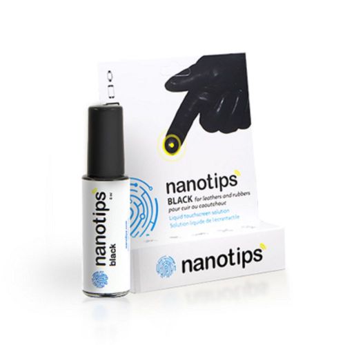 Nanotips black touchscreen solution for leather gloves nano tips police work for sale