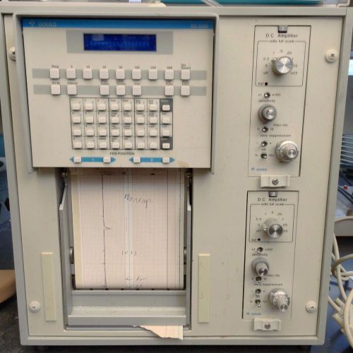 GOULD 2 CHANNEL INK THERMAL STRIP CHART RECORDER MODEL RS 3200 WORKS GRATE