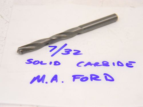 USED MA FORD USA SOLID CARBIDE STRAIGHT SHANK DRILL 7/32 (.2188)