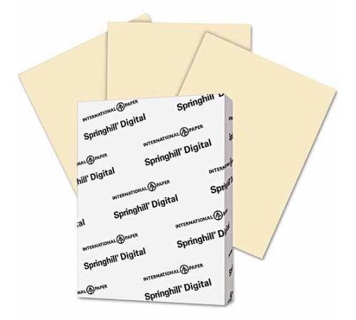 Springhill Digital Index Color Card Stock, 8.5&#034; x 11&#034;, Ivory, 250 Sheets