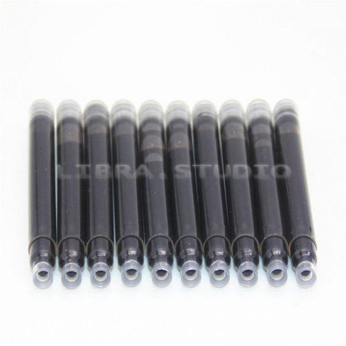 10pcs Standard Fountain Pen Ink Cartridge Refills Disposable Blue Stationery