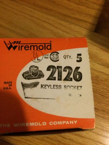 WIREMOLD 2126 KEYLESS SOCKET BLACK Boxes Of 5