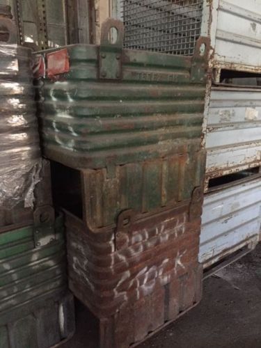 Stackable Steel Container 30&#034;L x 40&#034;W x 38&#034; H Overall LOT OF 12   ()