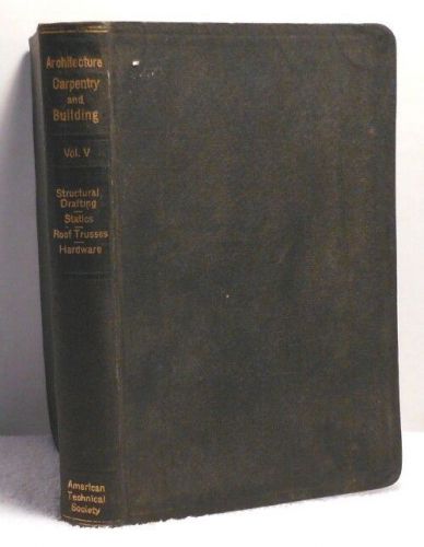1926 DRAFTING STATICS ROOF TRUSSES HARDWARE Architecture Carpentry Building Vl 5