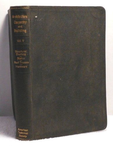 1926 drafting statics roof trusses hardware architecture carpentry building vl 5 for sale