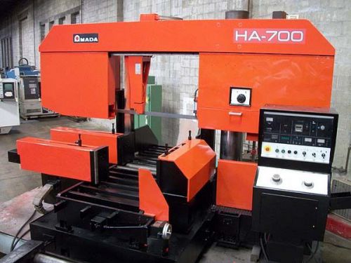 AMADA AUTOMATIC HORZ SAW RD &amp; FLAT 27.5&#034; DRO&#039;S HYD VISES 5,500 CAP AND MUCH MORE
