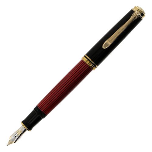Pelikan Souveran M600 Black/Red Fountain Pen Broad Nib
