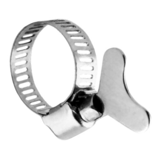 Pack of 10 - 1/2&#034; Butterfly Handle Hose Clamps Stainless Steel - Irrigation Duct