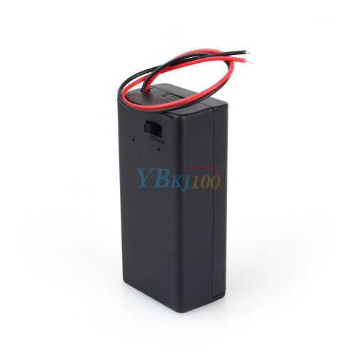 1pcs  9V Volt PP3 Battery Holder Box DC Case w/ Wire Lead ON/OFF Switch Cover
