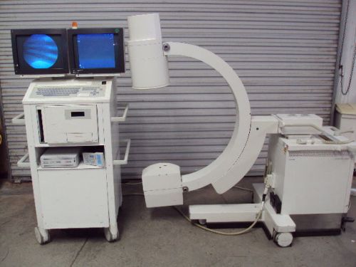 Siemens siremobil 2000 c-arm x-ray fluoroscopy dual monitor cart fuji film dicom for sale