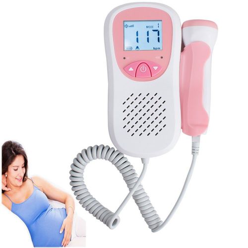 FDA Fetal Heart Doppler LCD Pocket Prenatal Baby Sound Patient Monitor 3M Sensor