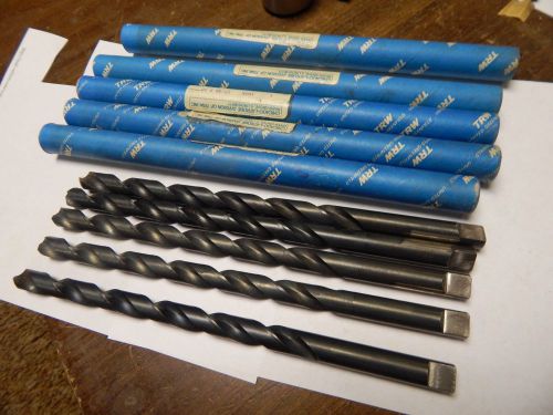 TRW  17/32&#034; x 10&#034; Extra Length Twist Drill Bits Lot of 5 Pcs
