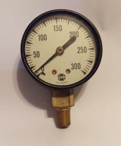 Vintage U.S. Gauge 300 psi Gauge 2 1/8 Inch Diameter With Original Box Steampunk