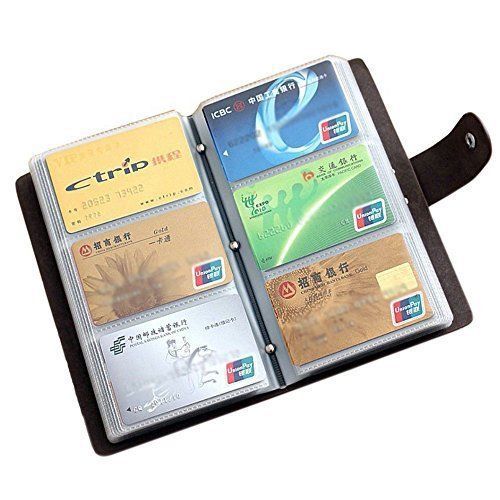 90-Count Book Style Credit Card, Business ID Card Holder (Black) by boshiho