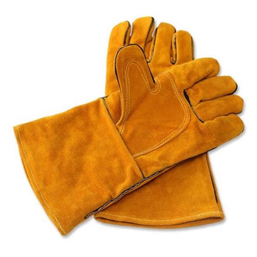 Welding Heat Insulation Protective Gear Safety Gloves Leather Work Gloves Mitten