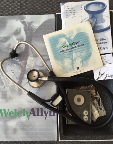 Welch Allyn Harvey Elite Stethoscope. Basically New. Black