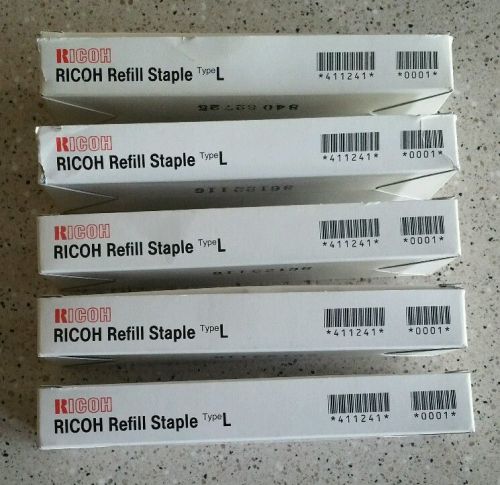 Genuine Ricoh 411241 Refill Staple Cartridge Type L (5 BOXES, 4 Cartridges Each)