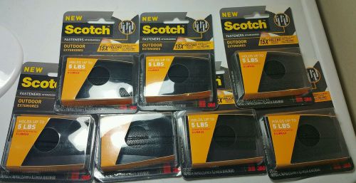 NEW 7 x New Scotch Outdoor Fasteners 1&#034; x 3&#034;, Holds 5 LBS Black