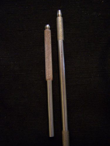 two surgical Chisel blade handles, stainless steel, sold as pair